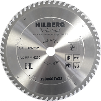 Диск пильный Industrial Дерево 350*32*60Т HW352 Hilberg