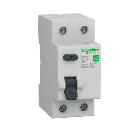 Устройство защитного отключения УЗО 2П 63А тип А 300мА + защ от перенапр. EASY 9 Schneider Electric
