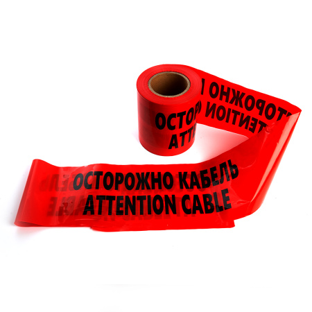 Лента сигнальная, 150мм*100 м,90mic, STEKKER красный INTP10-150-100