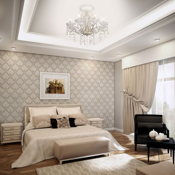 Люстра с хрусталем 8*E14 40Вт белый с золотом IP20 Etna (12205/8 белый) Eurosvet Люстра с хрусталем 8*E14 40Вт белый с золотом IP20 Etna (12205/8 белый) Eurosvet