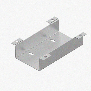 Соединитель нижний У1102 150х80 УТ1,5 с метизами, оцинкованный лист, S1,5