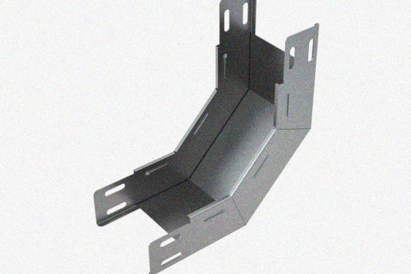 Лоток замковый глухой КСЗГ 100х100-90 УХЛ1 для поворота трассы вниз на 90, горячее цинкование, S1,0