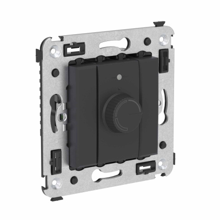 Диммер поворотный в стену, "Avanti", "Черный матовый" DKC