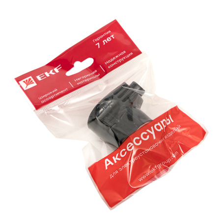 Вилка угловая усиленная с/з черная 16А 250В Proxima EKF