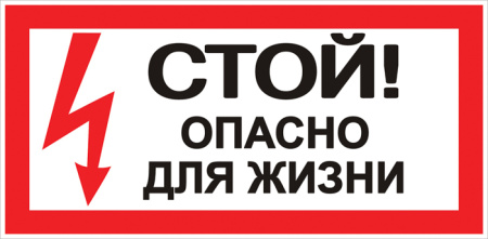 Наклейка "Стой! Опасно для жизни" (100х200мм) PROxima EKF