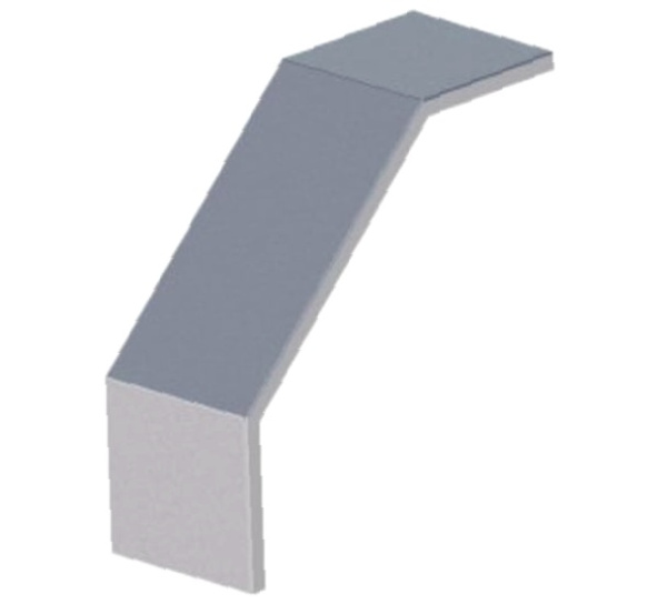 Короб для поворота трассы вниз на 90 У1108 200х50-90 У3, окрашенный, S1,5