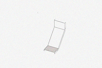 Крышка лотка КЛП 600х100-90 У3 для поворота трассы вверх на 90, окрашенная, S1,5