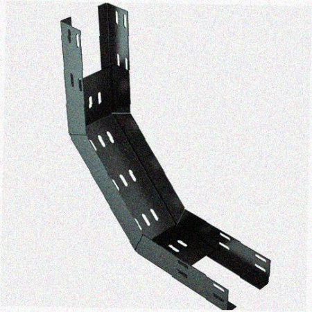 Лоток перфорированный КП 100х25-90 УТ1,5 для поворота трассы вверх на 90, горячее цинкование, S1,5