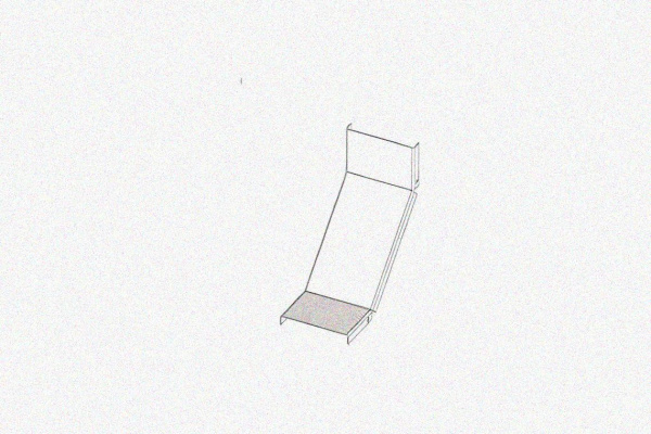 Крышка лотка КЛП 600х100-90 У3 для поворота трассы вверх на 90, окрашенная, S1,5