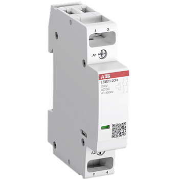 Контактор ESB20-11N-06 модульный (20А АС-1, 1НО+1НЗ), катушка 230В AC/DC