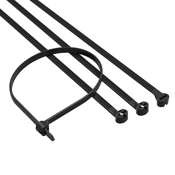 Хомут P6.6 с двойным замком, черный 4,8x370 DKC