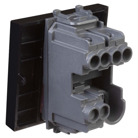 Кнопка одноклавишная модульная, "Avanti", "Черный квадрат", 2 модуля DKC