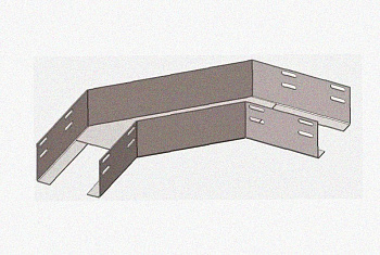 Лоток угловой замковый глухой КГЗГ 300х60-135 УТ1,5 поворот на 135, горячее цинкование, S1,5