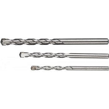 Мастер 3 шт: d 5-6-8 мм набор сверл по бетону ЗУБР