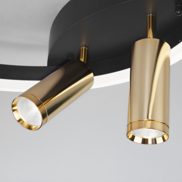 Умный потолочный светильник золото матовое, черный IP20 (90247/3 черный / золото) Eurosvet