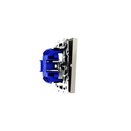 Выключатель встраиваемый Voltum S70 двухклавишный с подсветкой 10А, (шелк)