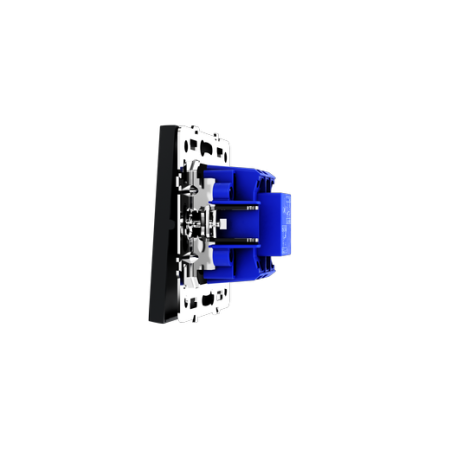 Перекрестный переключатель встраиваемый Voltum S70 одноклавишный 10А, (графит)