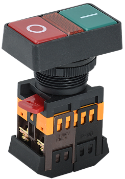 Кнопка РPВВ-30N "I-O" d=30мм неон/240В 1з+1р IEK