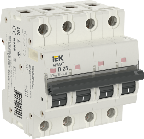 Выключатель автоматический ВА МОД M10N 4П D 25А ARMAT IEK