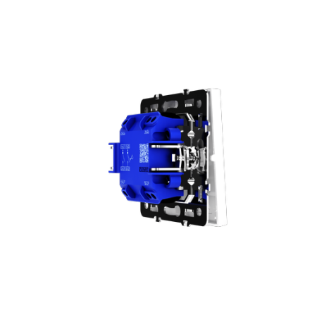 Выключатель с самовозвратом встраиваемый Voltum S70 двухклавишный 10А, (белый глянцевый)