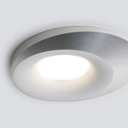 Встраиваемый точечный светильник GU10 белый, серебряный IP20 (a053357) Elektrostandard