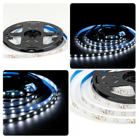 LSE-248 Светодиодная лента 12В, 4,8Вт/м, 420 лм/м, 6500К, smd2835, 60д/м, IP20, ширина подложки 8мм, 5м, х/б OGM