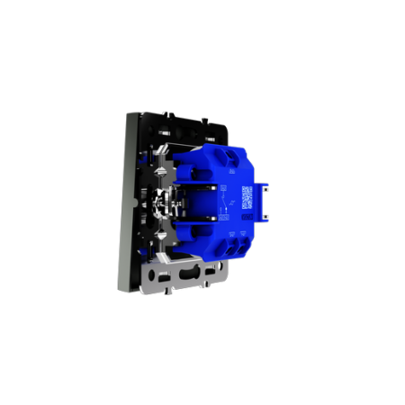 Проходной переключатель встраиваемый Voltum S70 одноклавишный 10А, (титан)