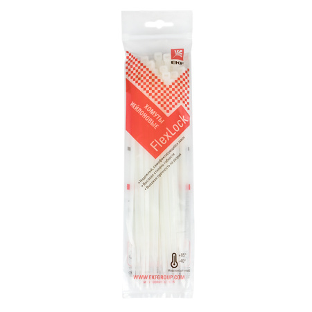 Хомут P6,6 стандартный (б), 4,8x200 (100шт) FlexLock PROxima EKF