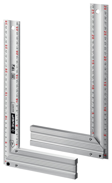 ЭКСПЕРТ 300 мм жесткий столярный угольник с усиленным алюминиевым полотном ЗУБР
