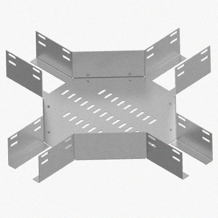 Лоток крестообразный глухой КМГ 100х65 УТ1,5, горячее цинкование, S1,5