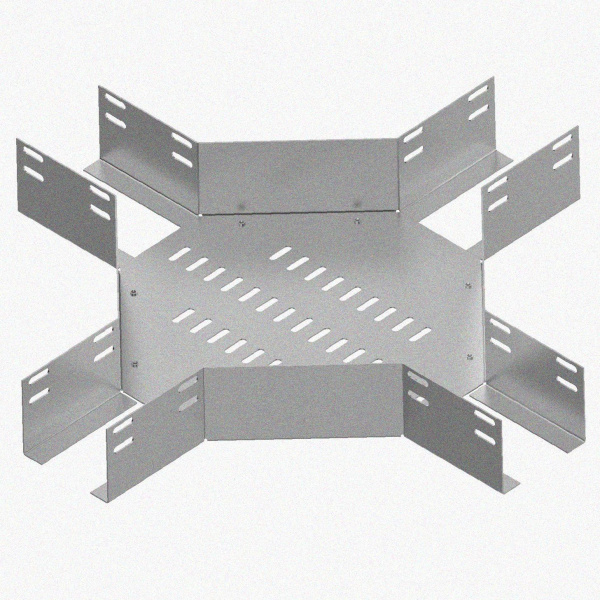 Лоток крестообразный глухой КМГ 100х65 УТ1,5, горячее цинкование, S1,5