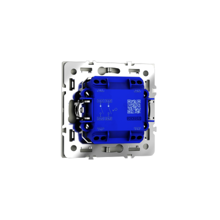 Выключатель встраиваемый Voltum S70 двухклавишный 10А, (сталь)