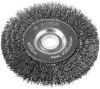 Профессионал. Щетка дисковая для точильно-шлифовального станка, витая стальная проволока 0,3мм, 100х12,7мм ЗУБР