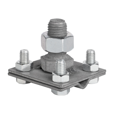 Зажим прута на штыре (пластина 56х56мм) HZ PROxima EKF