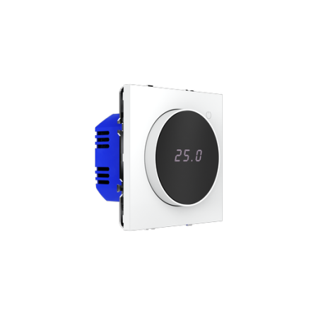 Терморегулятор электронный Voltum S70 с индикацией и датчиком, для теплого пола, (белый матовый)