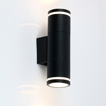 Фасадный светильник GWL-2MR16-GU10-R-IP65 Черный Шпиль General