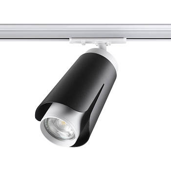 Св-к трековый однофазный IP20 GU10 9W 220V TULIP черный NOVOTECH