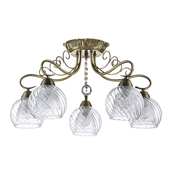 Потолочный светильник 5*E14 40Вт Бронза IP20 Nella FR2662-PL-05-BZ Freya