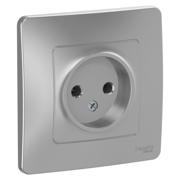 BLANCA Розетка СУ 1 мест. без з/з, без шторок 16А алюминий IP20 Schneider Electric BLANCA Розетка СУ 1 мест. без з/з, без шторок 16А алюминий IP20 Schneider Electric