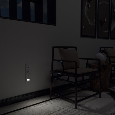 Встраиваемый механизм св/д подсветки СУ 4000К 1 Вт Белый IP20 Werkel