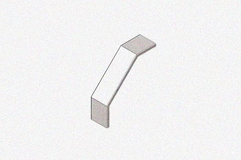 Крышка лотка замкового КЛСЗ 300х100-90 УХЛ1 для поворота трассы вниз на 90, горячее цинкование, S1,5