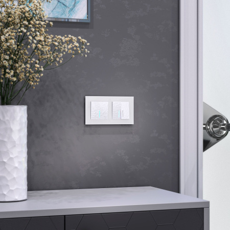 Hammer Механизм выключателя СУ 1 кл. проходной с подсветкой 10А Белый IP20 Werkel