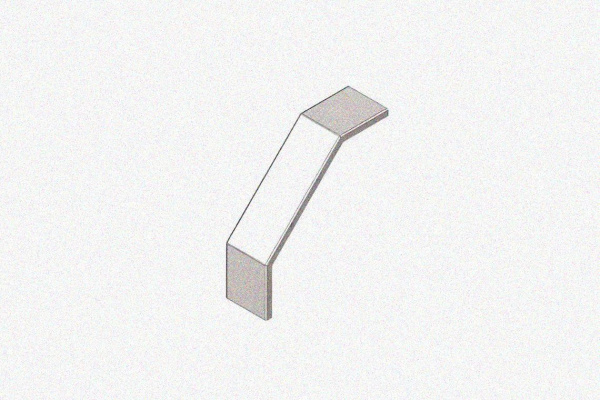 Крышка лотка замкового КЛСЗ 300х100-90 УХЛ1 для поворота трассы вниз на 90, горячее цинкование, S1,5