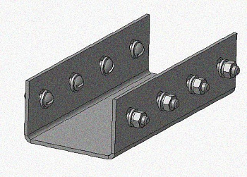 Соединитель стоек СС-св УХЛ1, горячее цинкование, S2,5