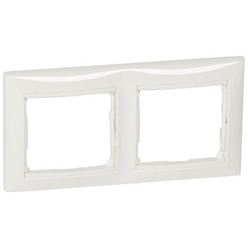 VALENA Рамка горизонт. 2 пост . белая IP20 Legrand