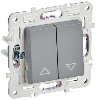 SKANDY Выключатель жалюзи 10А SK-V12Gr серый IEK