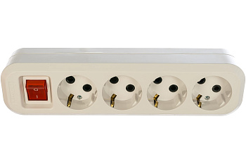 Колодка удлинителя 4-м с выкл. АВС-пл. с заземл. UNIVersal S304