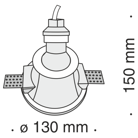Встраиваемый светильник 1*GU10 35Вт Белый IP20 Gyps Modern DL002-1-01-W Technical