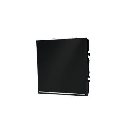 Проходной переключатель встраиваемый Voltum S70 одноклавишный с подсветкой 10А, (черный матовый)