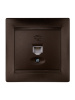 Розетка телефонная RJ11 шоколад "Лама" TDM Розетка телефонная RJ11 шоколад "Лама" TDM